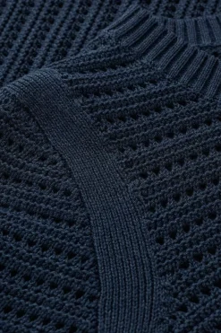 Knitwear<Seasalt Cornwall Gull Rock Pointelle Knit Jumper (Gots) Maritime