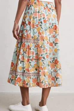 Skirts<Seasalt Cornwall Heather Drifts Midi Skirt Flowering Blooms Chalk