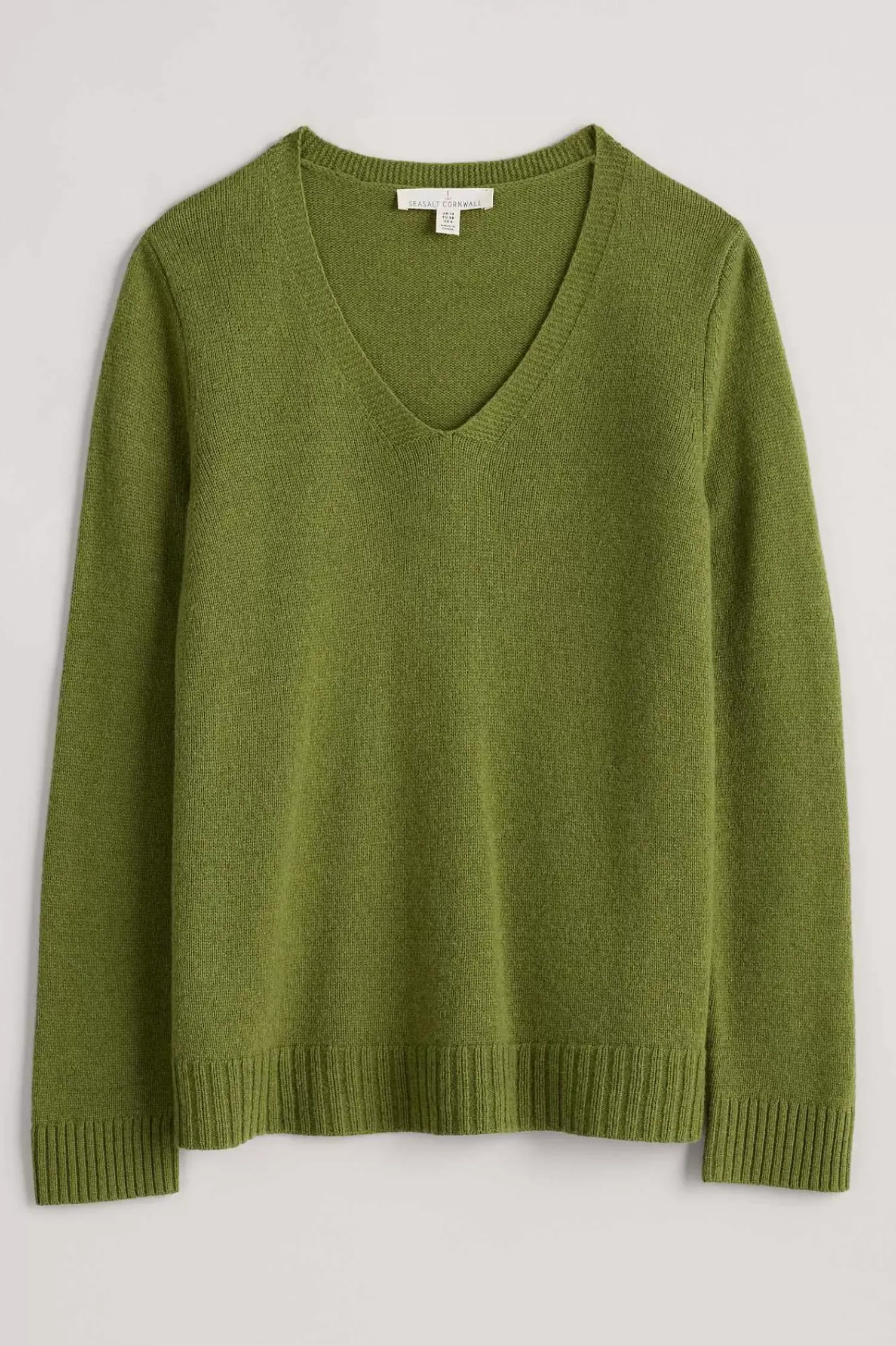 Knitwear<Seasalt Cornwall Hendra Lane V-Neck Jumper Dark Citron