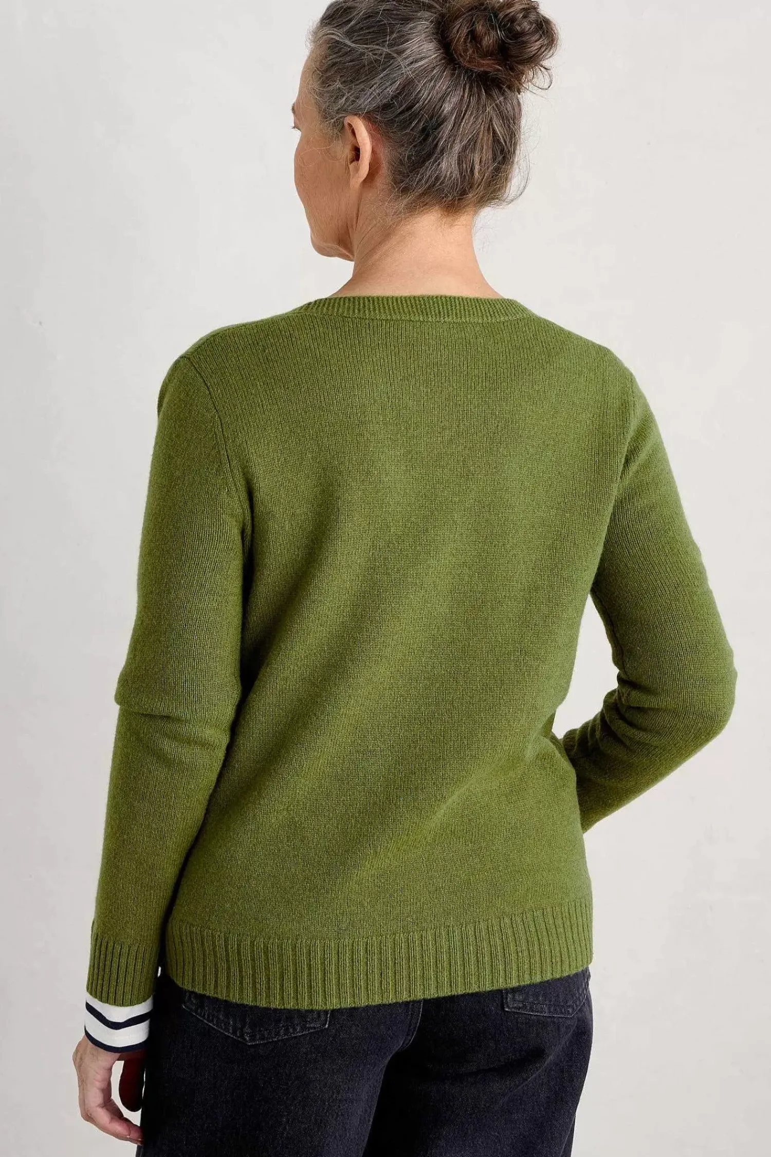 Knitwear<Seasalt Cornwall Hendra Lane V-Neck Jumper Dark Citron
