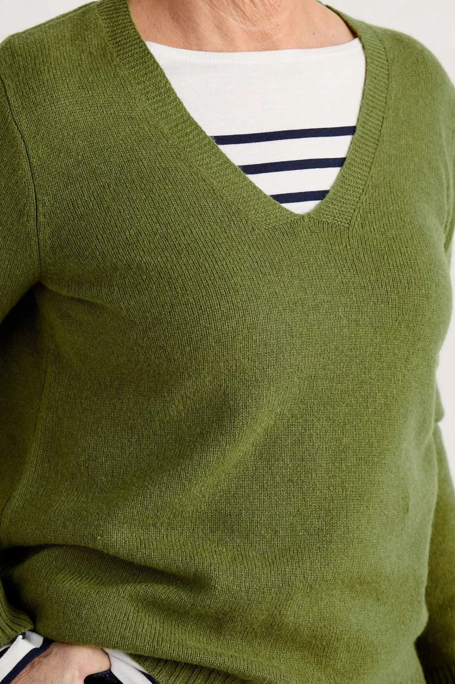 Knitwear<Seasalt Cornwall Hendra Lane V-Neck Jumper Dark Citron