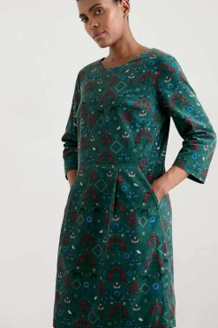 Dresses<Seasalt Cornwall High Key Needlecord Dress Tapestry Forest Grove