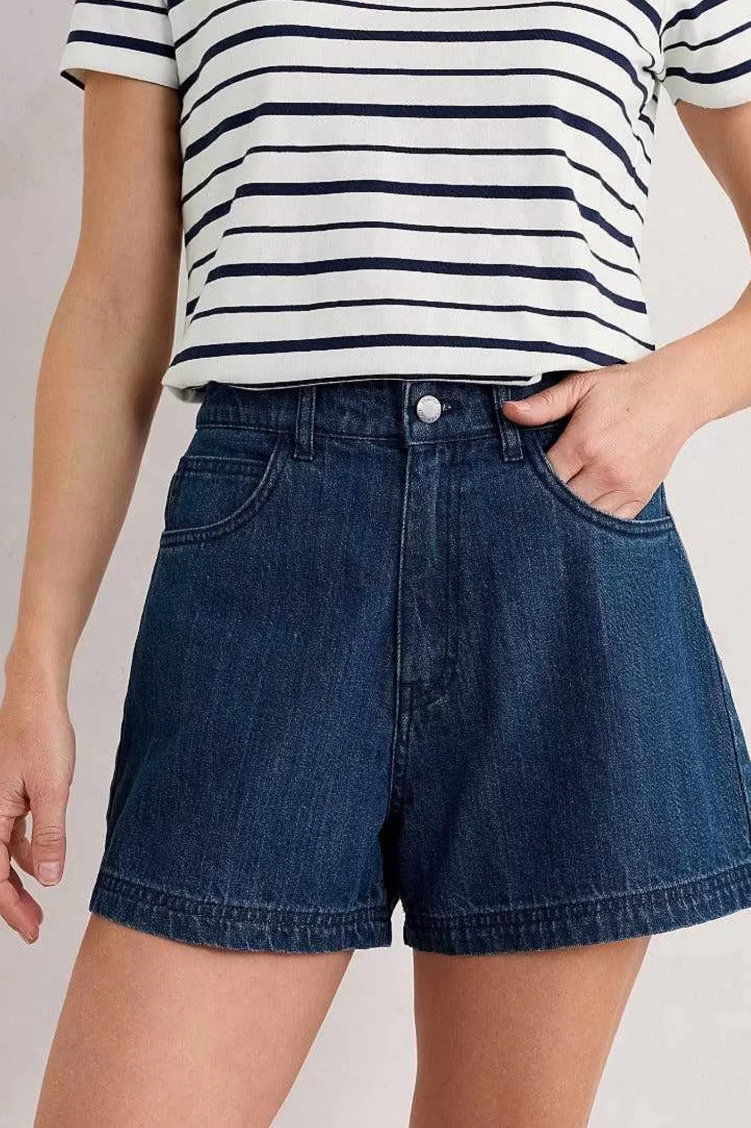 Trousers & Shorts<Seasalt Cornwall Holloway Denim Shorts Mid Wash Tide