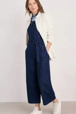 Trousers & Shorts<Seasalt Cornwall Kenethel Sleeveless Wide Leg Jumpsuit Dark Indigo Wash
