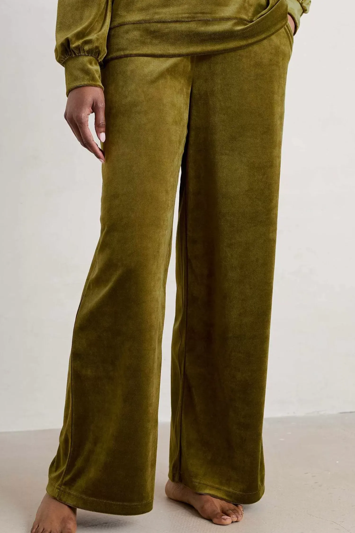 Nightwear<Seasalt Cornwall Kowan Velour Trouser Bright Olive