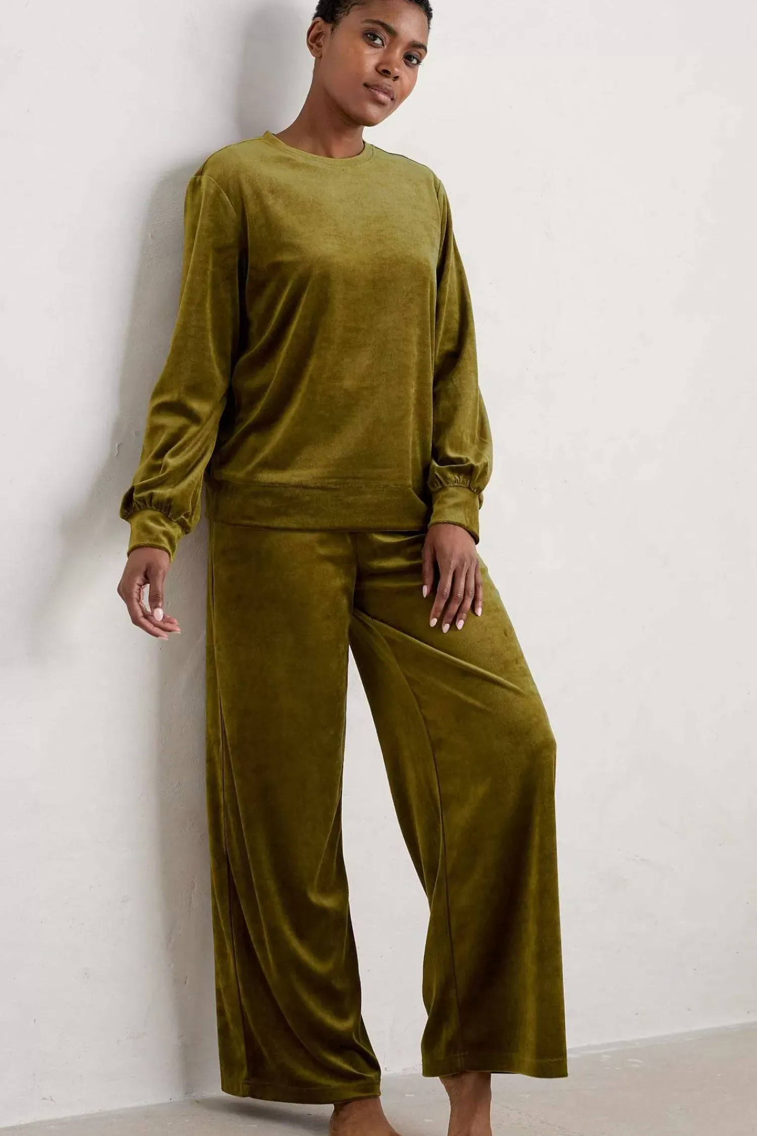 Nightwear<Seasalt Cornwall Kowan Velour Trouser Bright Olive