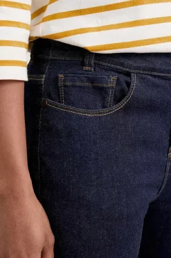 Trousers & Shorts<Seasalt Cornwall Lamledra Denim Jeans Dark Indigo Wash