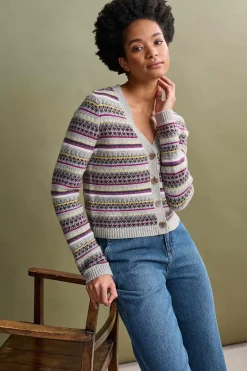Knitwear<Seasalt Cornwall Lamorna Lane Fair Isle Cardigan Hemmick Aran Multi