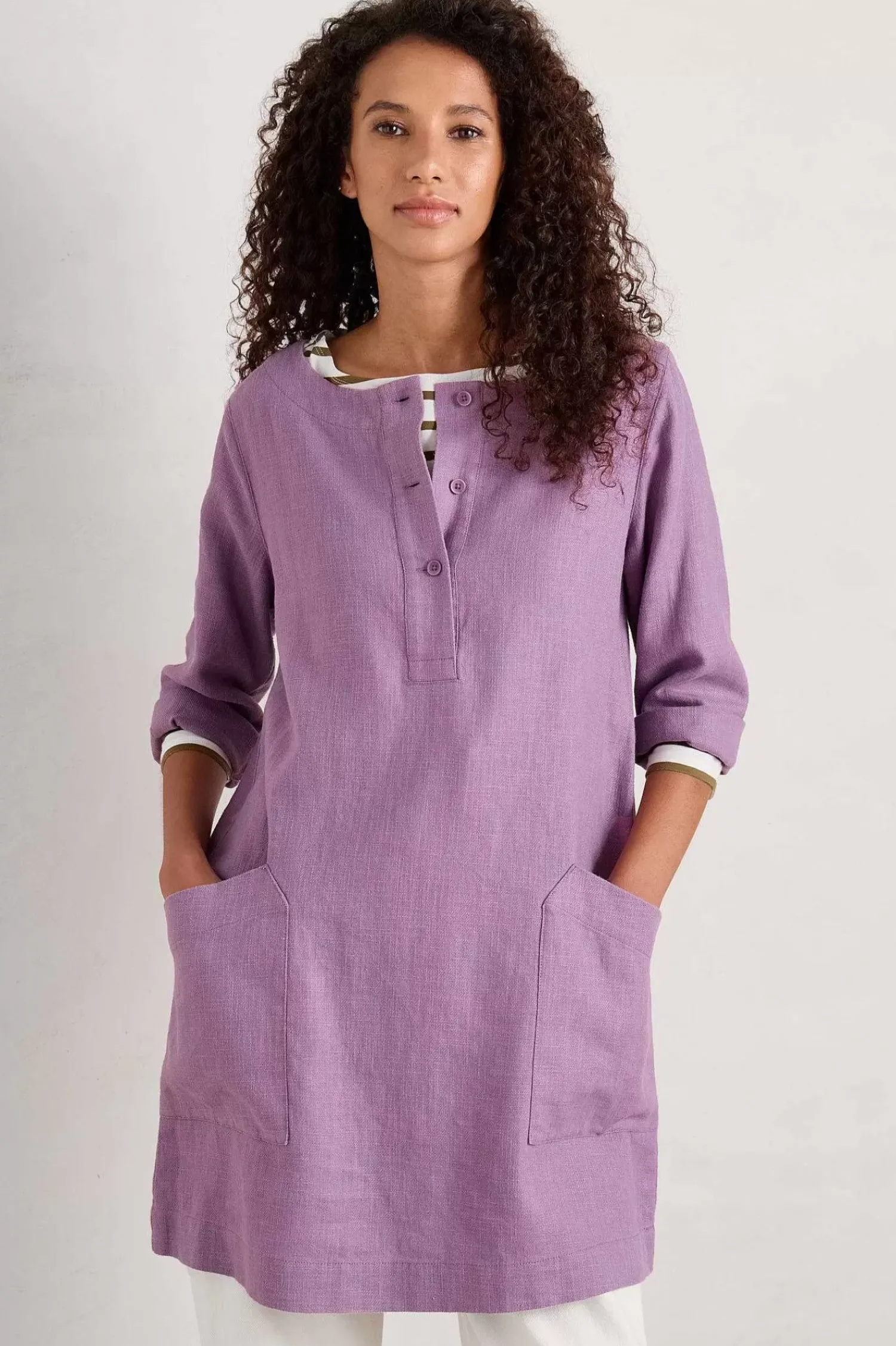 Tunics<Seasalt Cornwall Lighthouse Rock 3/4 Sleeve Tunic Verbena