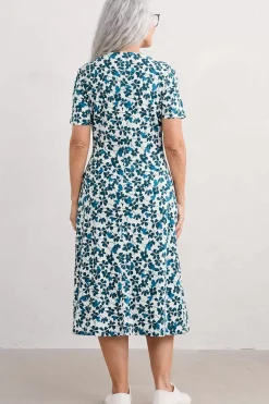 Dresses<Seasalt Cornwall Lilian Tea Dress Floating Floral Ocean Drift