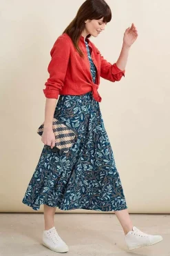 Dresses<Seasalt Cornwall Line Strokes Short Sleeve Dress (Gots) Flowing Reeds Raincloud