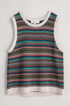 Knitwear<Seasalt Cornwall Little Grebe Fair Isle Vest Paving Path Seaway Multi