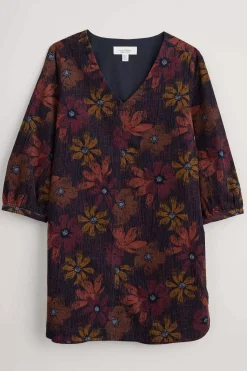 Tunics<Seasalt Cornwall Loganberry Organic Cotton Tunic Floral Loom Maritime
