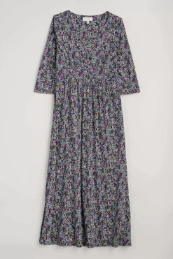Dresses<Seasalt Cornwall Maggie Maxi Dress (Gots) Floral Moor Maritime