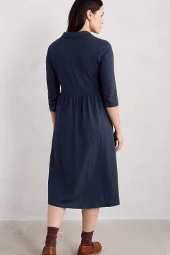 Dresses<Seasalt Cornwall Mainland Jersey Midi Shirt Dress (Gots) Maritime