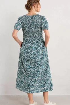 Dresses<Seasalt Cornwall Meadowsweet Short Sleeve Dress Creekside Floral Mast