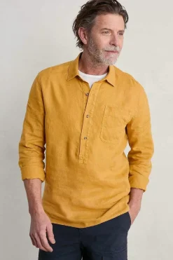 Tops & T-Shirts<Seasalt Cornwall Men's Artist's Linen Shirt Brimstone