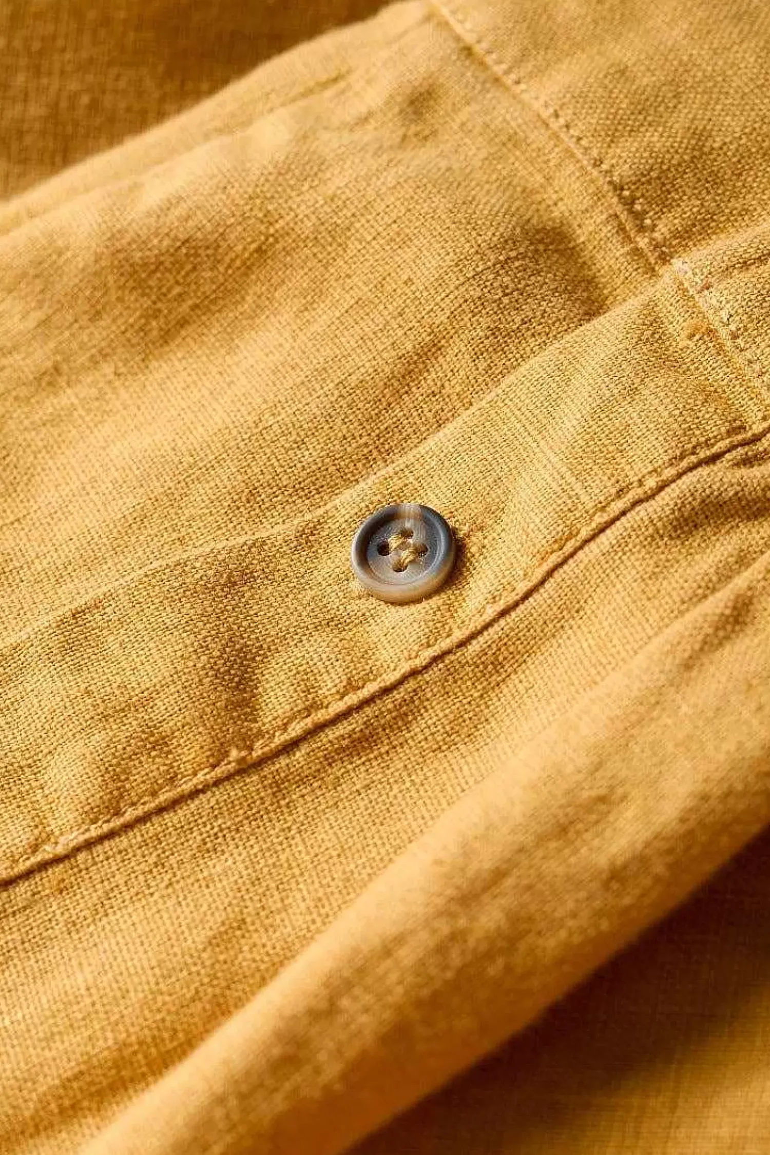 Tops & T-Shirts<Seasalt Cornwall Men's Artist's Linen Shirt Brimstone