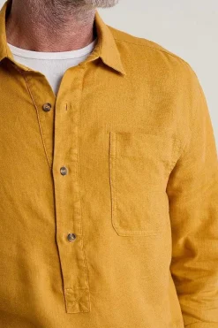 Tops & T-Shirts<Seasalt Cornwall Men's Artist's Linen Shirt Brimstone