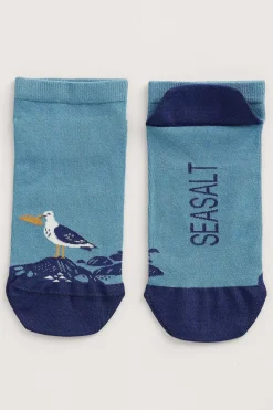 Socks<Seasalt Cornwall Men's Arty Trainer Socks Sea Mist Schooner