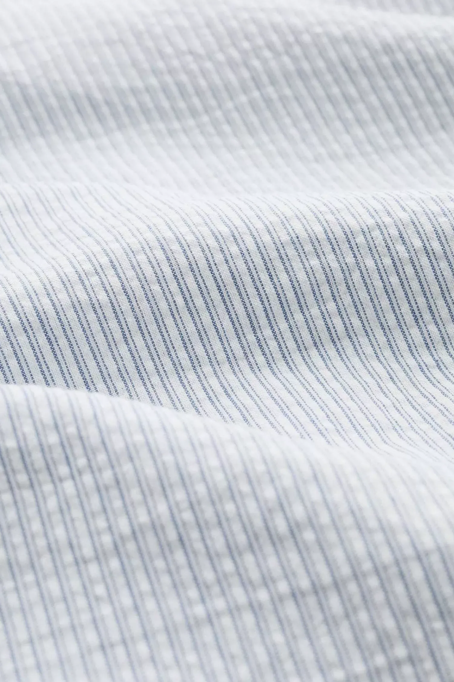 Tops & T-Shirts<Seasalt Cornwall Men's Blue Heron Seersucker Short Sleeve Shirt Barometer Chalk Sail Blue