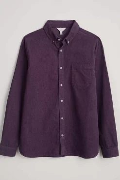 Tops & T-Shirts<Seasalt Cornwall Men's Cannis Cord Shirt Aubergine