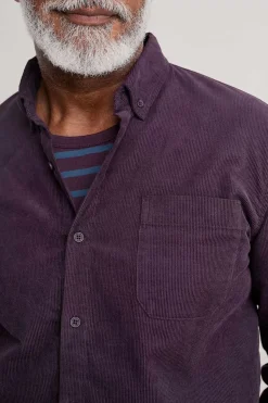 Tops & T-Shirts<Seasalt Cornwall Men's Cannis Cord Shirt Aubergine