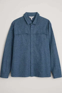 Tops & T-Shirts<Seasalt Cornwall Men's Chandlery Flannel Overshirt Squall