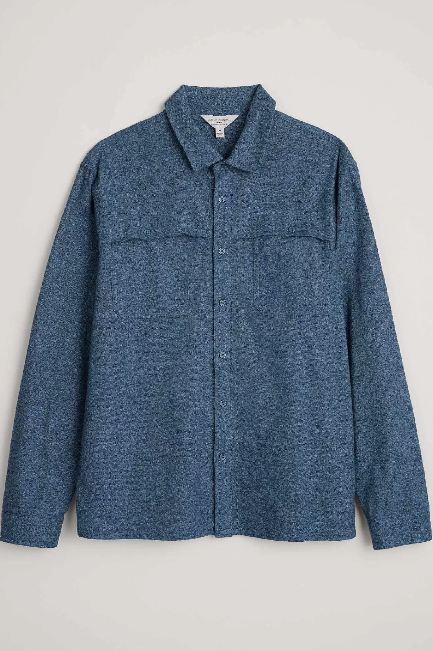 Tops & T-Shirts<Seasalt Cornwall Men's Chandlery Flannel Overshirt Squall