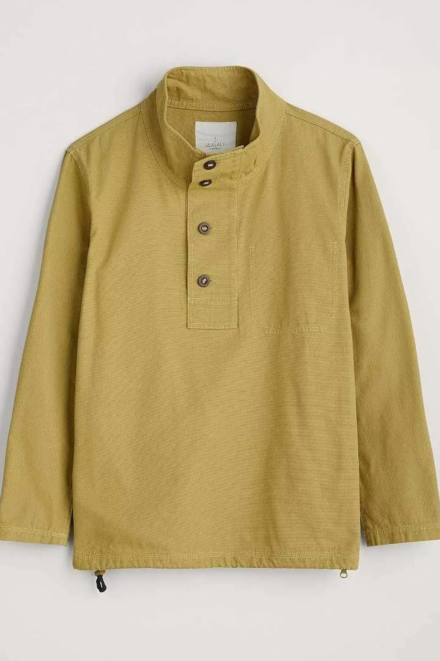 Tops & T-Shirts<Seasalt Cornwall Men's Clay Stone Organic Cotton Pullover Smock Oregano