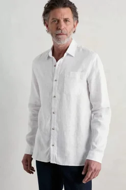 Tops & T-Shirts<Seasalt Cornwall Men's Curator Linen Shirt Salt