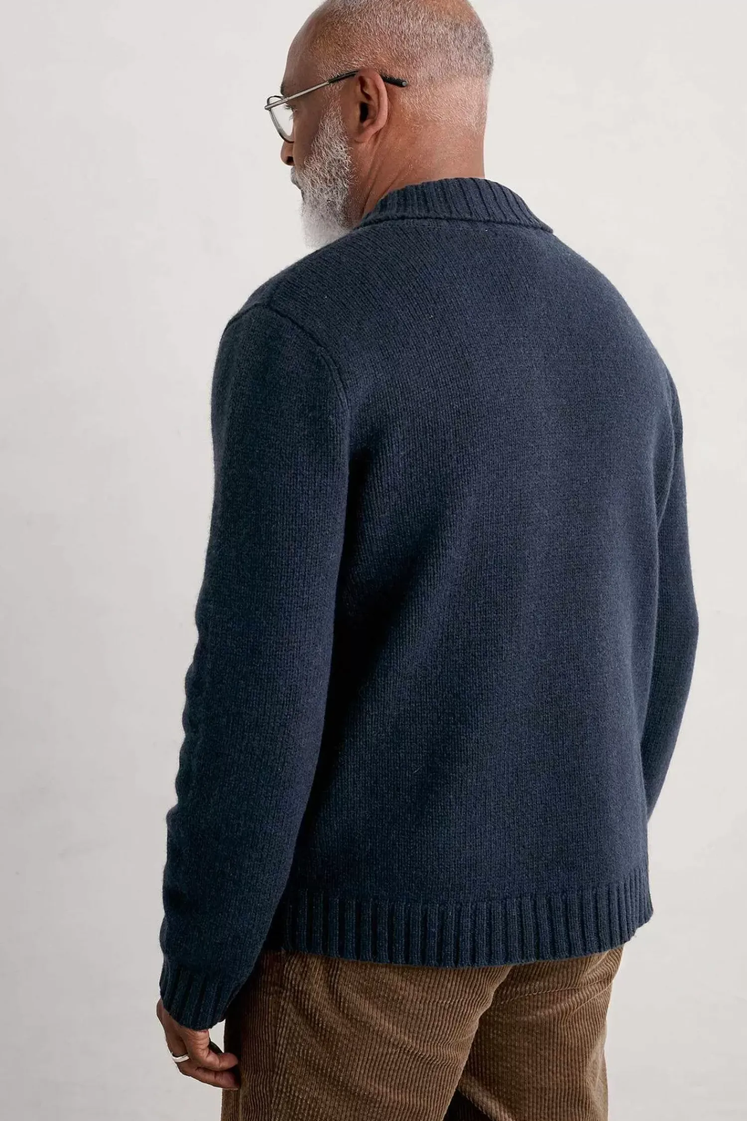Knitwear<Seasalt Cornwall Men's Daver Shawl Neck Jumper Maritime