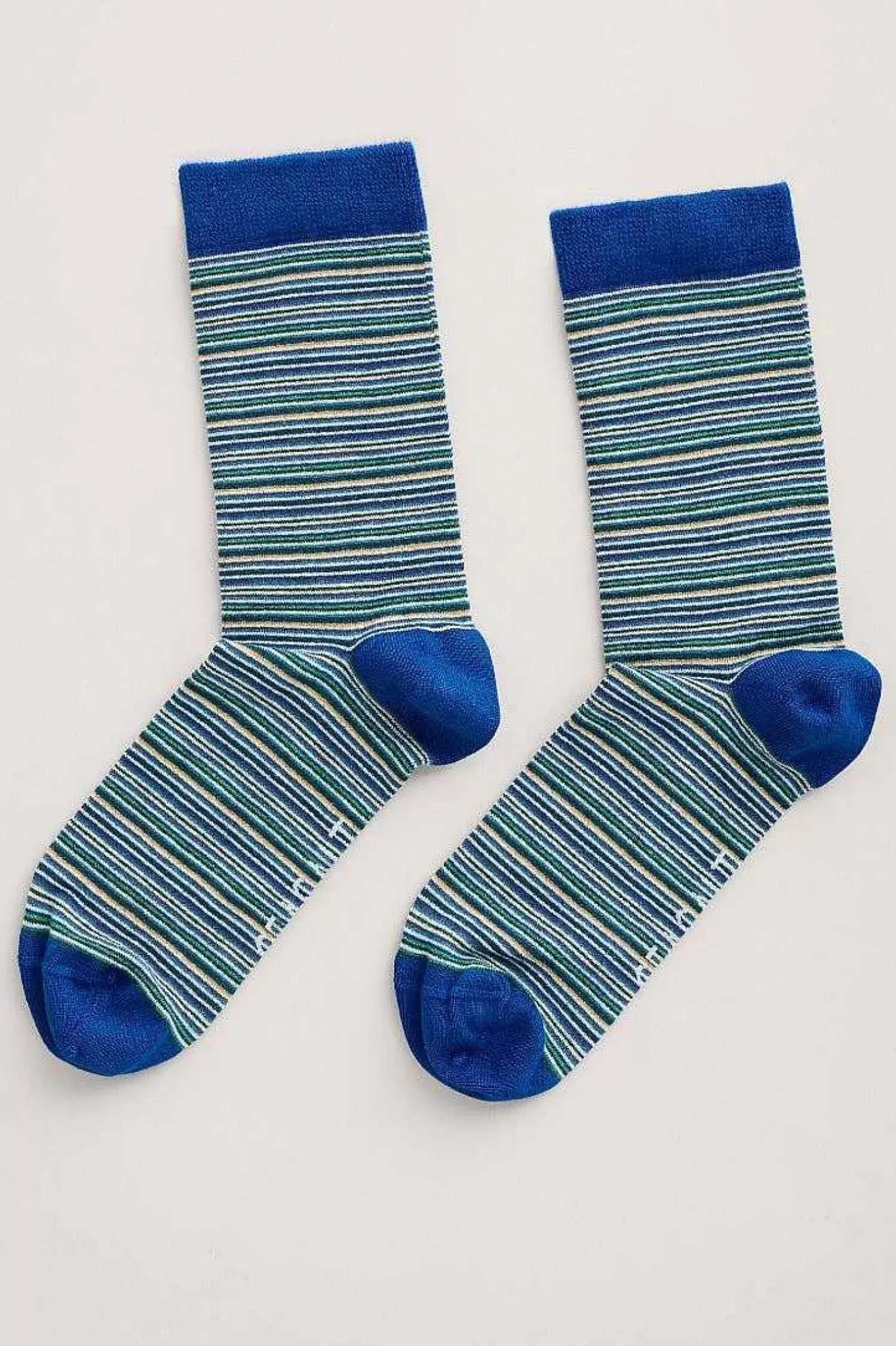 Socks<Seasalt Cornwall Men's Everyday Socks Reflect Blue Jay