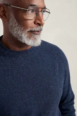 Knitwear<Seasalt Cornwall Men's Fitcher Knitted Jumper French Blue