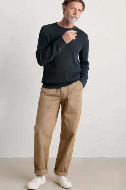 Tops & T-Shirts<Seasalt Cornwall Men's Jackline Waffle Jersey Top Inkwell