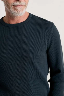 Tops & T-Shirts<Seasalt Cornwall Men's Jackline Waffle Jersey Top Inkwell