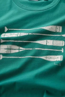 2 Mix & Match<Seasalt Cornwall Men's Midwatch Organic Cotton T-Shirt Stacked Oars Hepworth Green