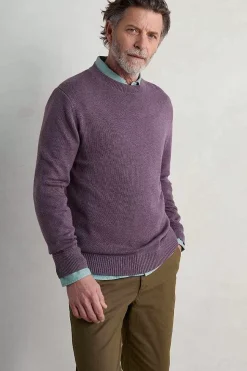 Knitwear<Seasalt Cornwall Men's Moorstone Knitted Organic Cotton Jumper Mallow
