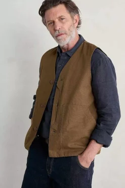 Coats & Jackets<Seasalt Cornwall Men's Organic Cotton Metern Waistcoat Gully
