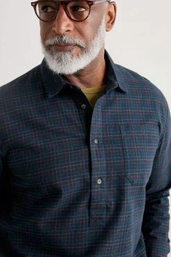 Tops & T-Shirts<Seasalt Cornwall Men's Organic Cotton Thomas Street Shirt Stippler Sea Cave