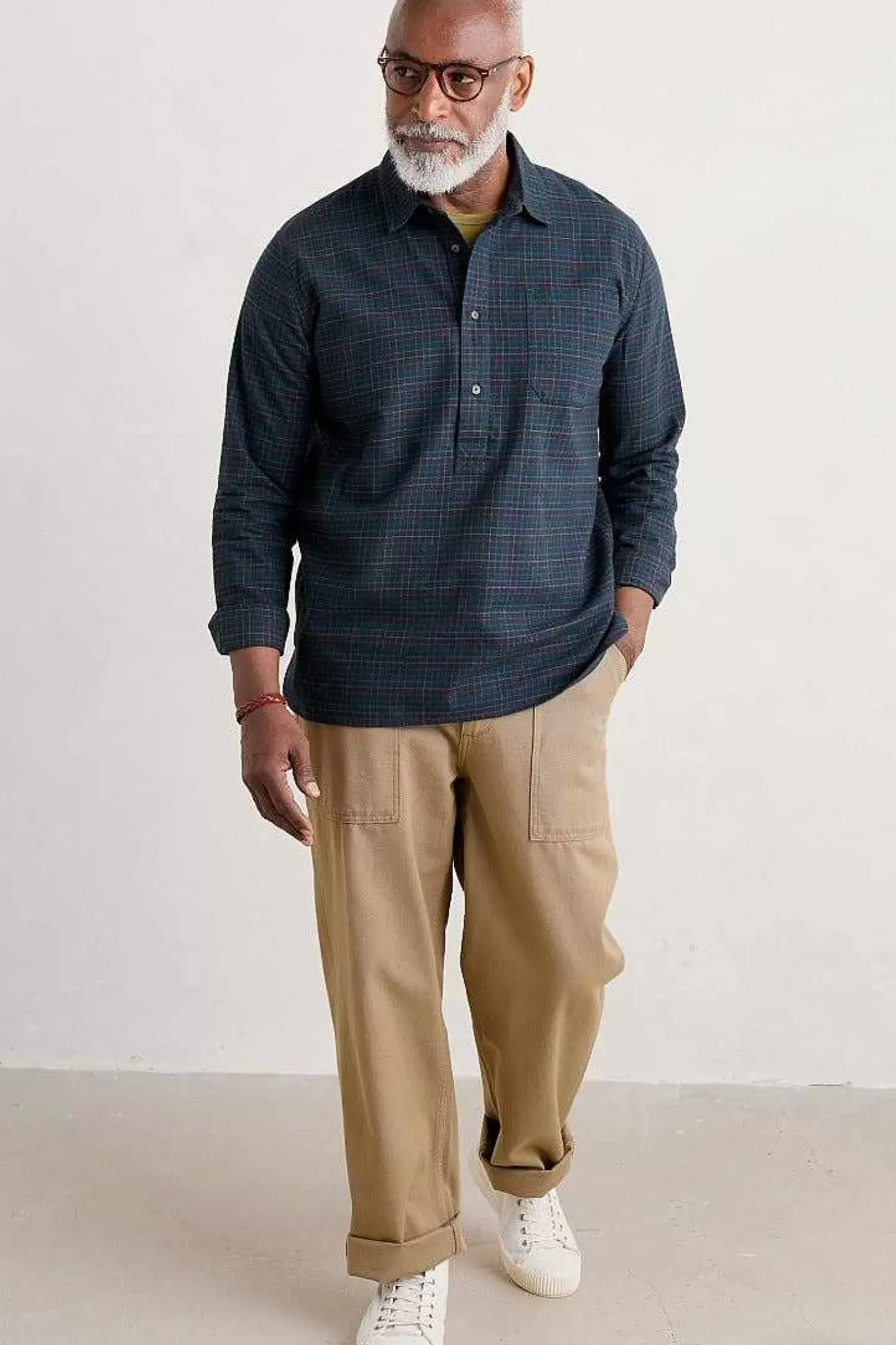 Tops & T-Shirts<Seasalt Cornwall Men's Organic Cotton Thomas Street Shirt Stippler Sea Cave