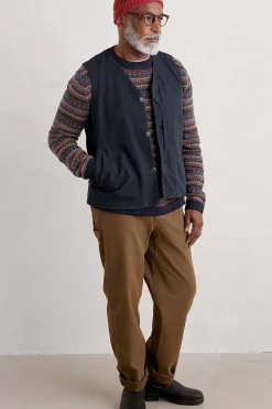 Knitwear<Seasalt Cornwall Men's Polventon Fair Isle Jumper Man-Amber Multi