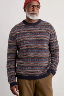 Knitwear<Seasalt Cornwall Men's Polventon Fair Isle Jumper Man-Amber Multi