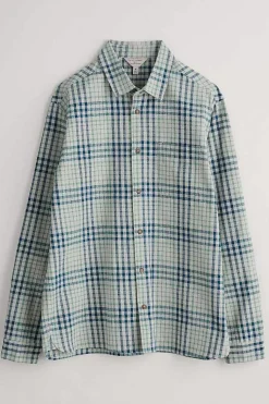 Shirts<Seasalt Cornwall Men's Rivalen Organic Cotton Shirt Lichen Driftwood
