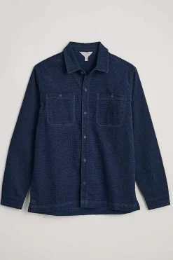 Shirts<Seasalt Cornwall Men's Ropemaker Waffle Cord Overshirt Maritime