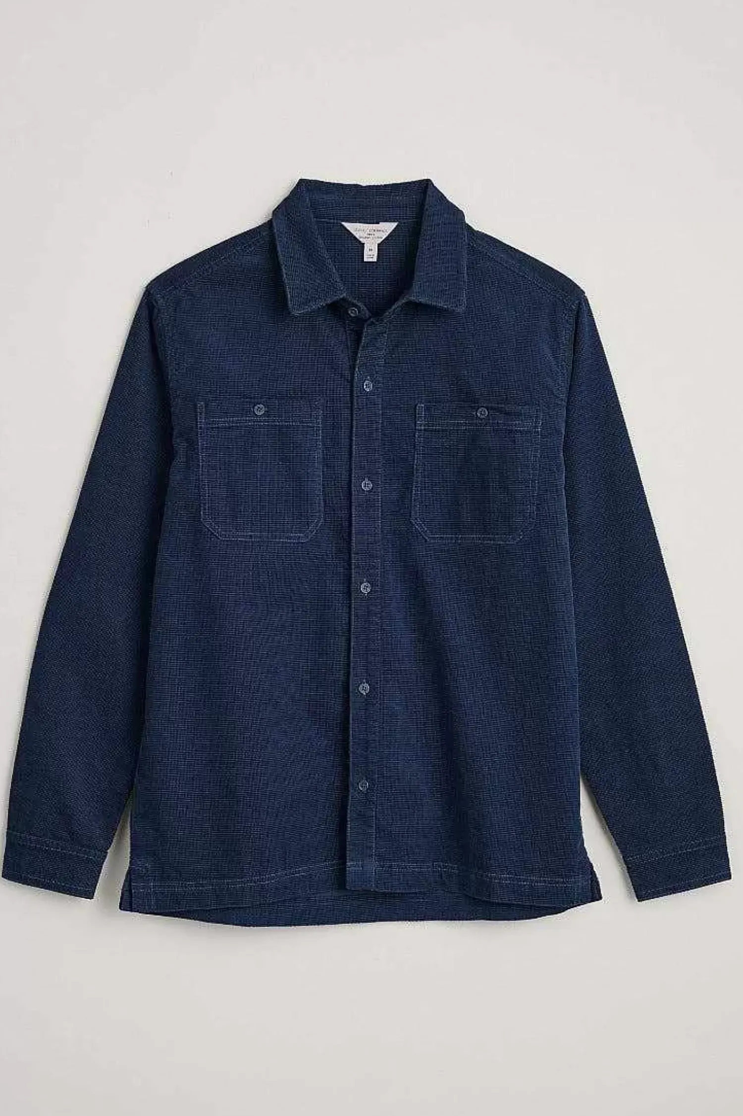 Shirts<Seasalt Cornwall Men's Ropemaker Waffle Cord Overshirt Maritime