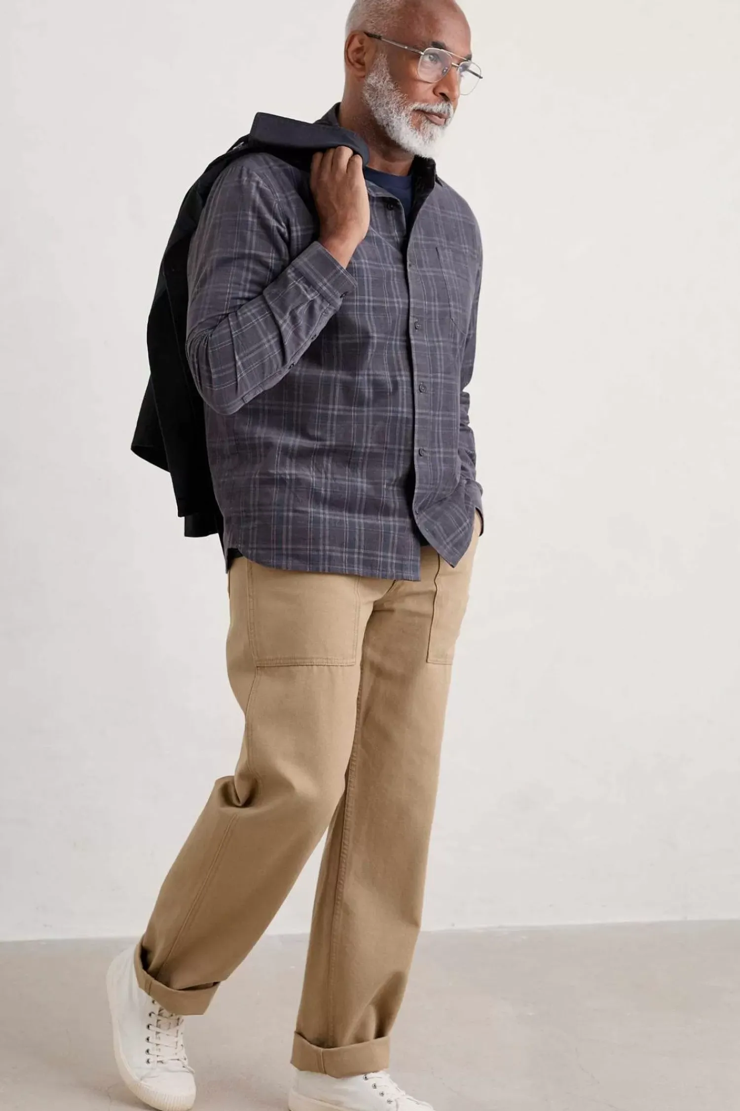 Tops & T-Shirts<Seasalt Cornwall Men's Shoreman Cord Shirt Honesty Steel