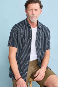 Shirts<Seasalt Cornwall Men's Skylight Cave Short Sleeve Shirt Haco Maritime