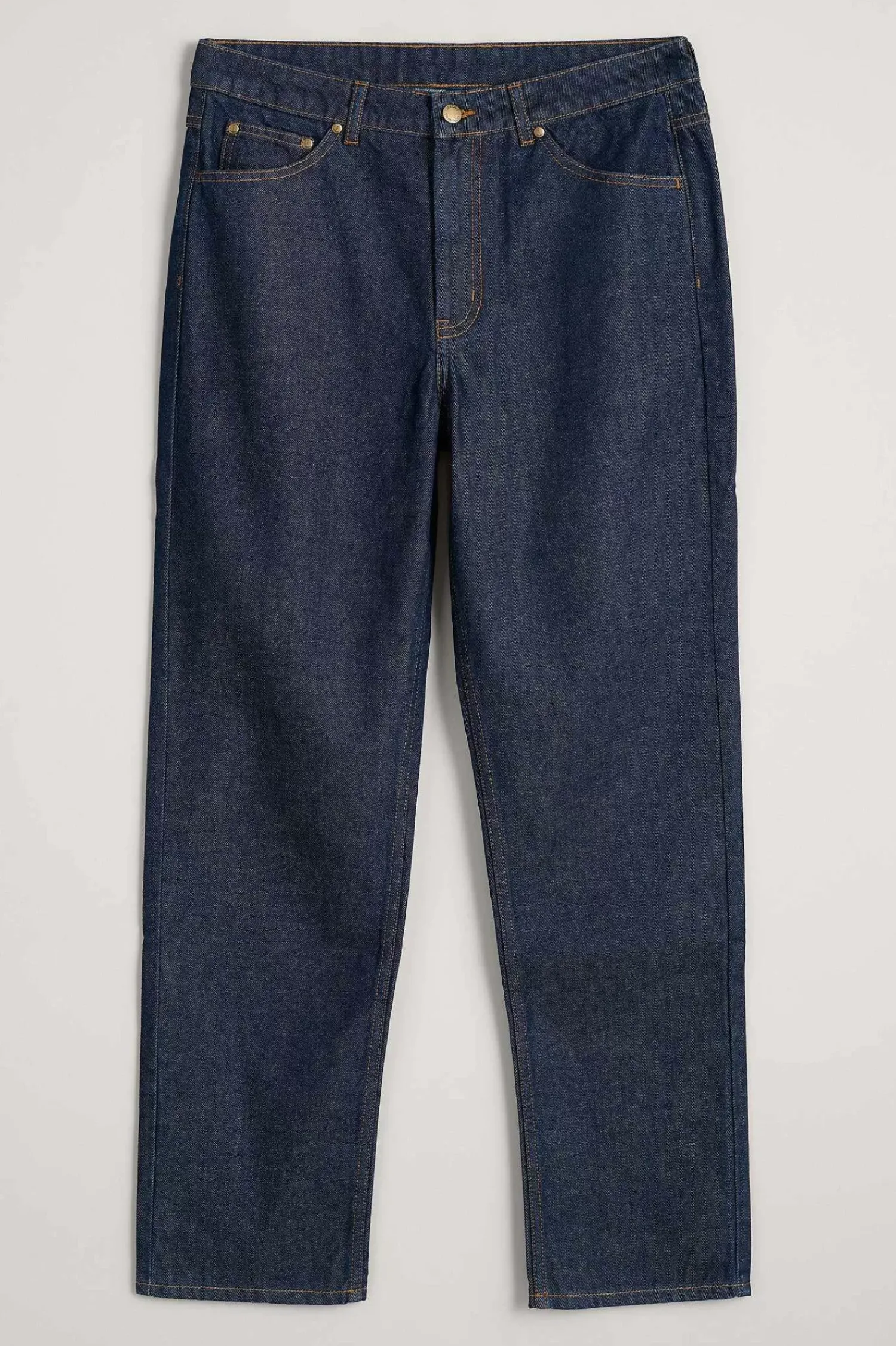 Trousers & Shorts<Seasalt Cornwall Men's Steersman Organic Cotton Straight Leg Jeans Dark Wash