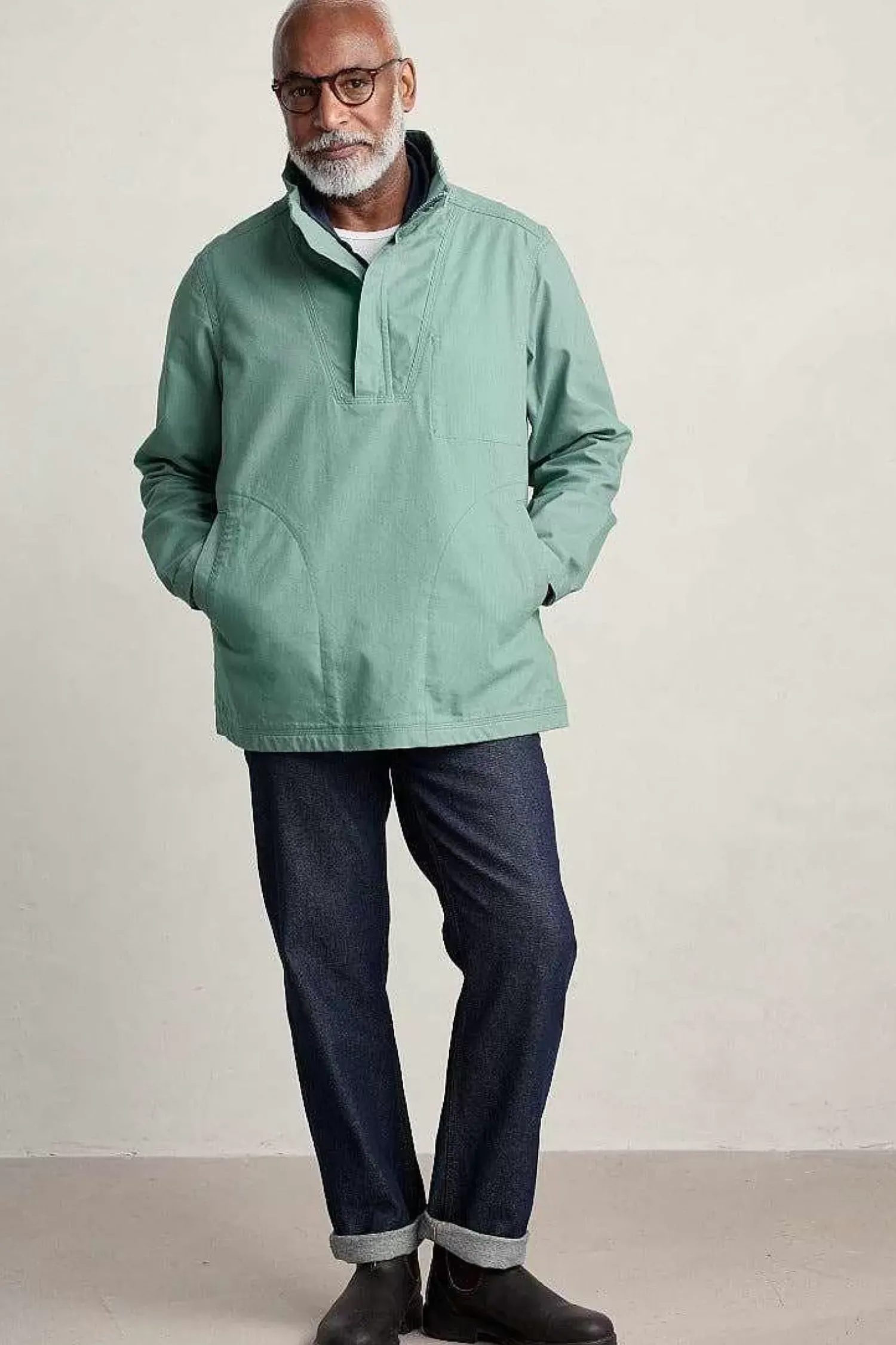 Tops & T-Shirts<Seasalt Cornwall Men's Trelew Smock Sardine